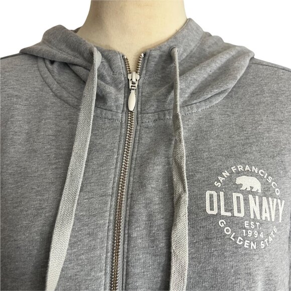 Old Navy Hoodie M Womens Grey Oversize Half Zip Long Sleeve Pullover Size Medium - Picture 5 of 11